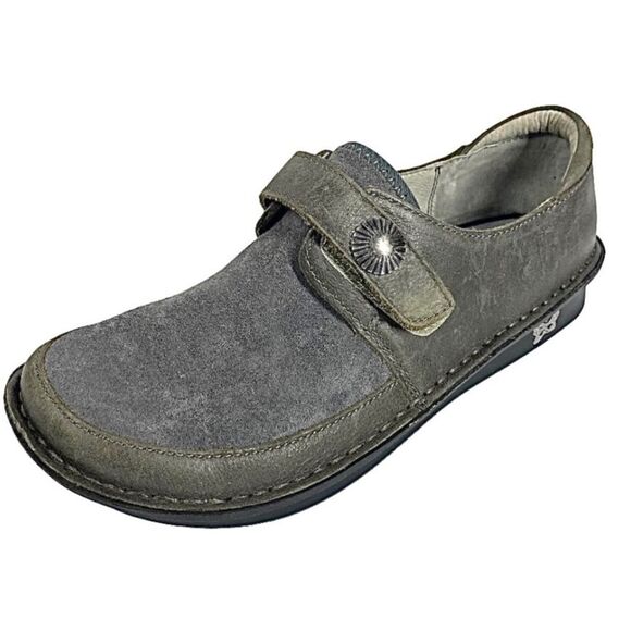 ALEGRIA Women’s Brenna Gray Suede Leather Loafer Size EU 37 US 6.5 New - Picture 5 of 10
